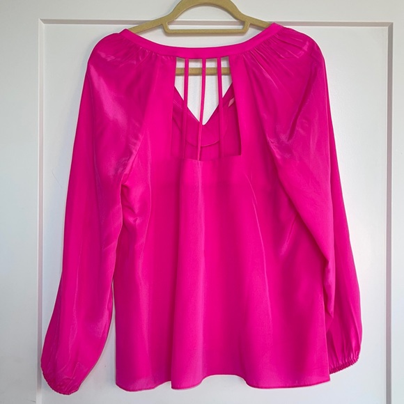 Lilly Pulitzer Tops - Lilly Pulitzer Raz Berry (Hot Pink) Leslie Silk Top: Size Medium
